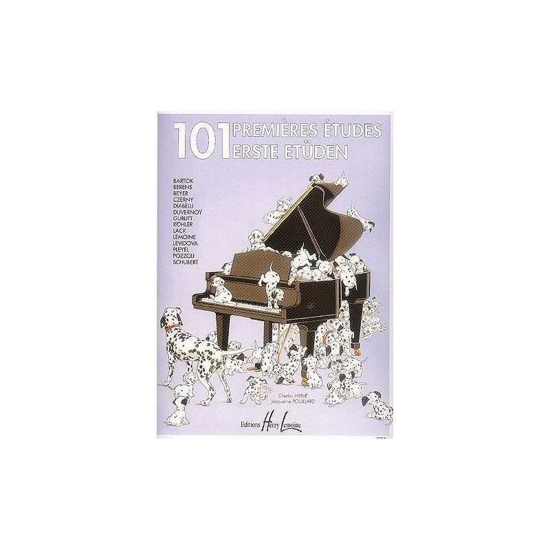 101 Premières études Charles Hervé Jacqueline Pouillard Ed Henry Lemoine Melody music caen