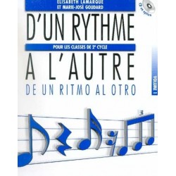 D un rythme à l autre 2è cycle vol1 Elisabeth Lamarque Ed Henry Lemoine Melody music caen