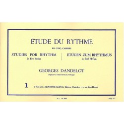 Etude du Rythme en 5 cahiers Georges Dandelot Ed Leduc Melody music caen