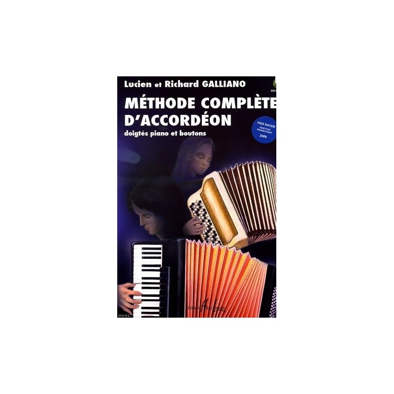 Méthode complète d'accordéon Lucien et Richard Galliano