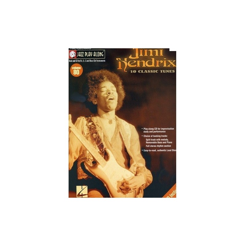 Jimi Hendrix Jazz play along 10 classic tunes avec CD Melody music caen