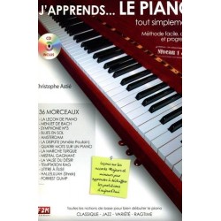 J apprends...Le Piano tout simplement Niveau 1&2 Christophe ASTIE Melody music caen