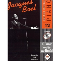 Recueil spécial piano vol12 Jacques Brel Melody music caen