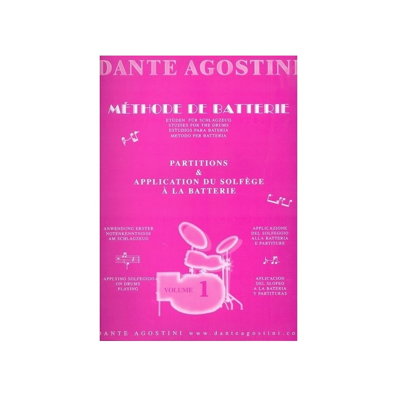 Dante Agostini Methode de batterie Volume 1 Melody music caen