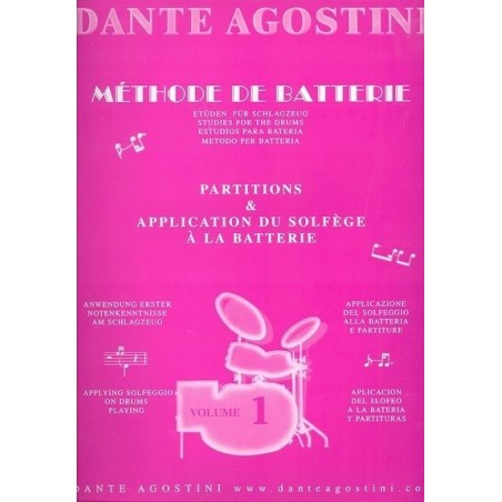 Dante Agostini Methode de batterie Volume 1 Melody music caen