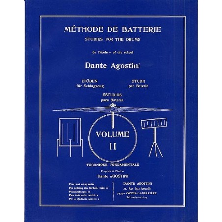 Dante Agostini Methode de batterie Volume 2 Melody music caen