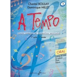 A Tempo 1er cycle 1ère année Ecrit Chantal Boulay Dominique Millet Ed Billaudot Melody music caen