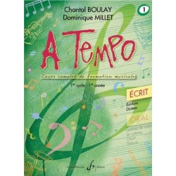 A Tempo 1er cycle 1ère année Oral Chantal Boulay Dominique Millet Ed Billaudot Melody music caen