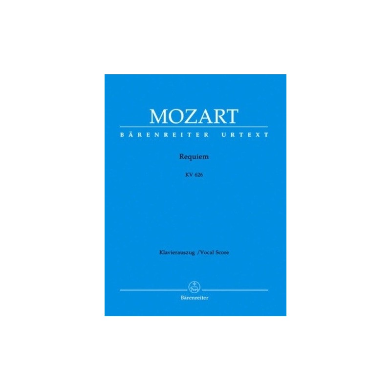 Requiem KV626 Urtext Mozart Vocal score