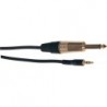 Yellow Cable Mini j. stereo male/2 Jack male 3m