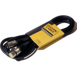 Yellow Cable XLR male/XLR femelle 5 metres