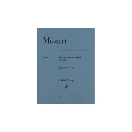 Klaviersonate La majeur HN50 Urtext Mozart Melody music caen