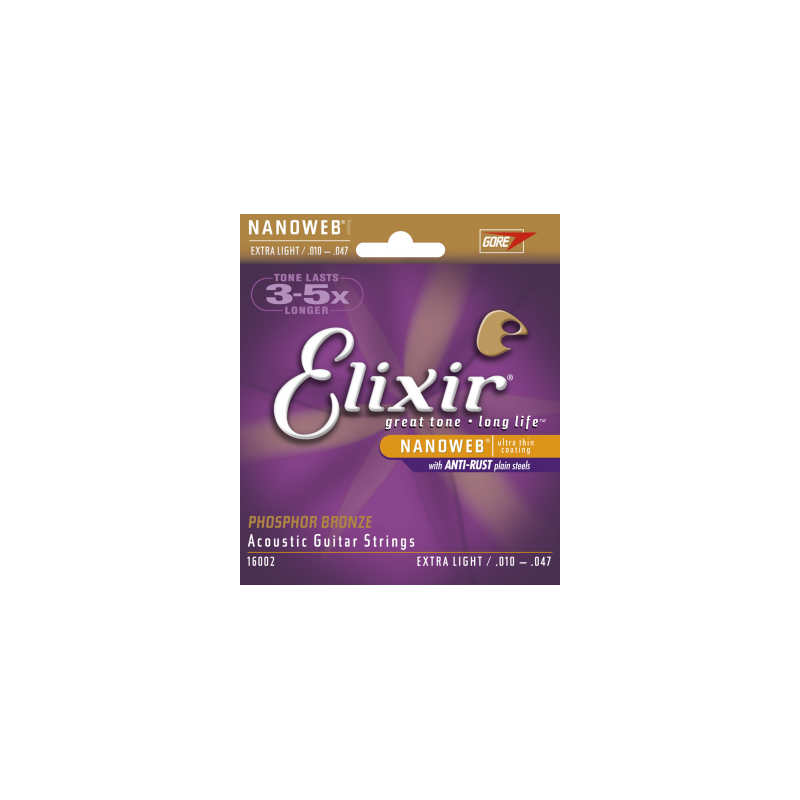 Elixir Cordes Acoustiques Nanoweb Phosphor Bronze Melody music caen