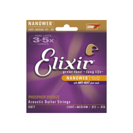 Elixir Cordes Acoustiques Nanoweb Phosphor Bronze Melody music caen