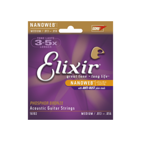 Elixir Cordes Acoustiques Nanoweb Phosphor Bronze Melody music caen