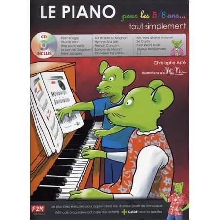 le piano tout simplement pour les 5/8 ans avec CD Melody Music Caen