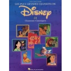 Les plus grandes chansons de Disney Piano Chant Guitare