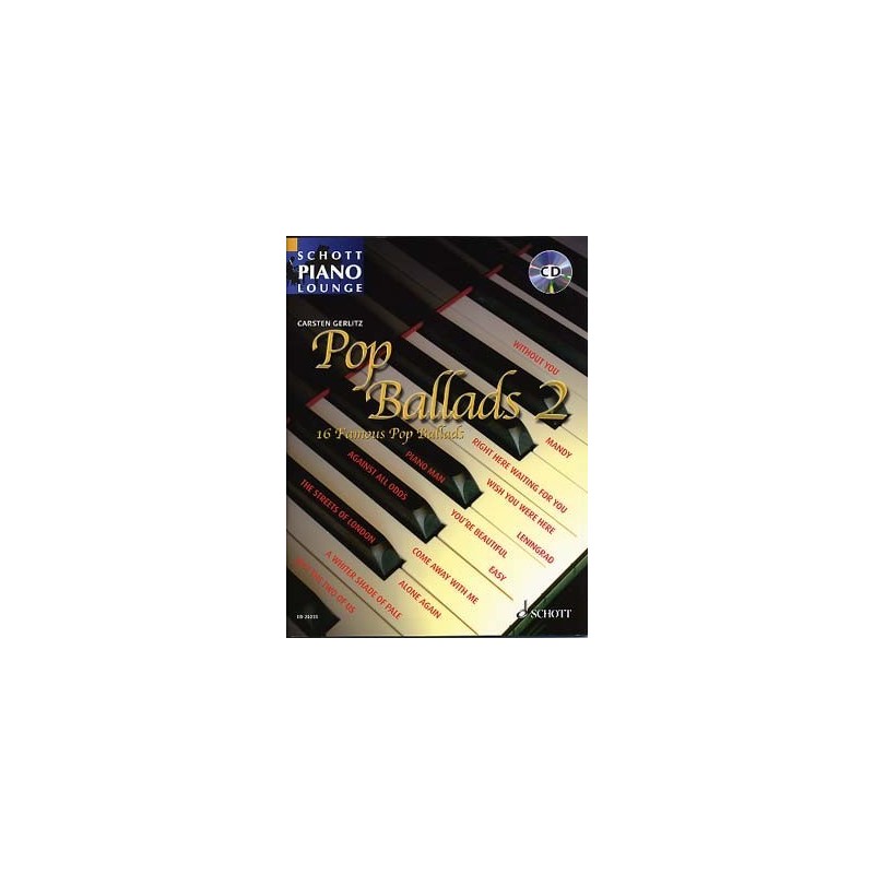 Pop Ballads 2+ CD Schott Piano lounge