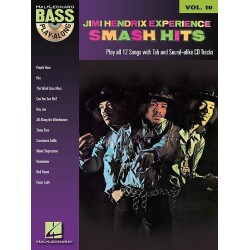 Play Along Bass Jimi Hendrix Experience Smash Hits Vol10 Ed Hal Leonard Melody music caen