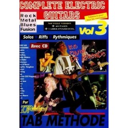 Complete electric Guitars Rock, Metal, Blues, Fusion Vol3 Ed Rebillard Melody music caen