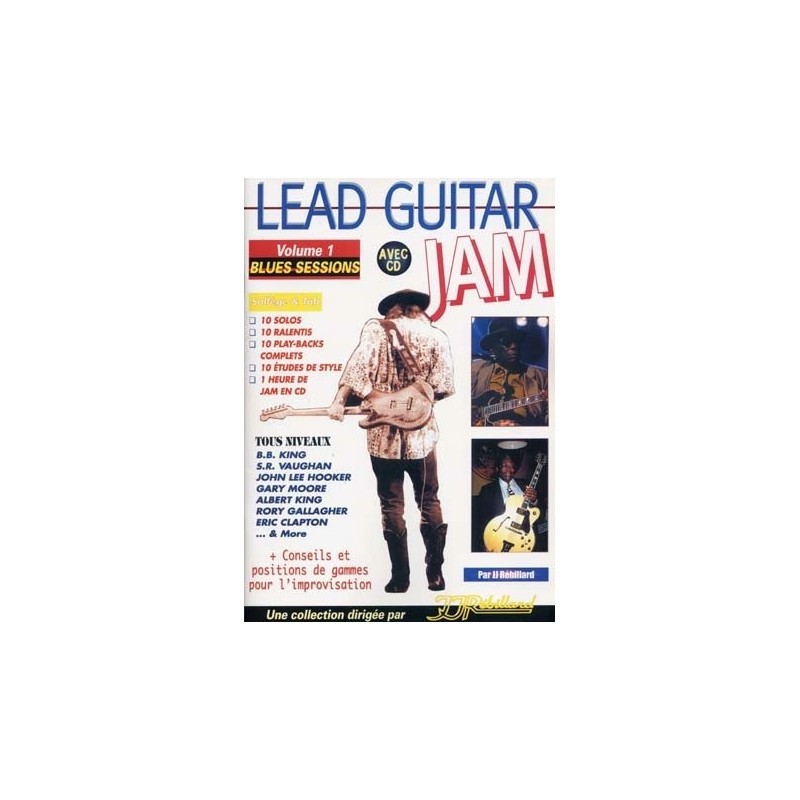 Lead Guitar Jam Vol1 Blues Sessions Ed Rebillard Melody music caen